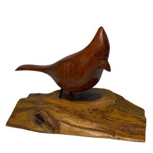 One Of A Kind Cardinal Bird Wood Carving